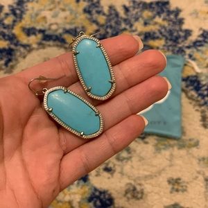 Kendra Scott Elle Earrings in Silver & Turquoise
